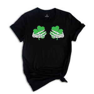 Shamrock Hand Skeleton Shirt, Skeleton St Patricks Day Shirt, Funny St Patricks Shirt, St Patricks Day Gift, St Pattys Day