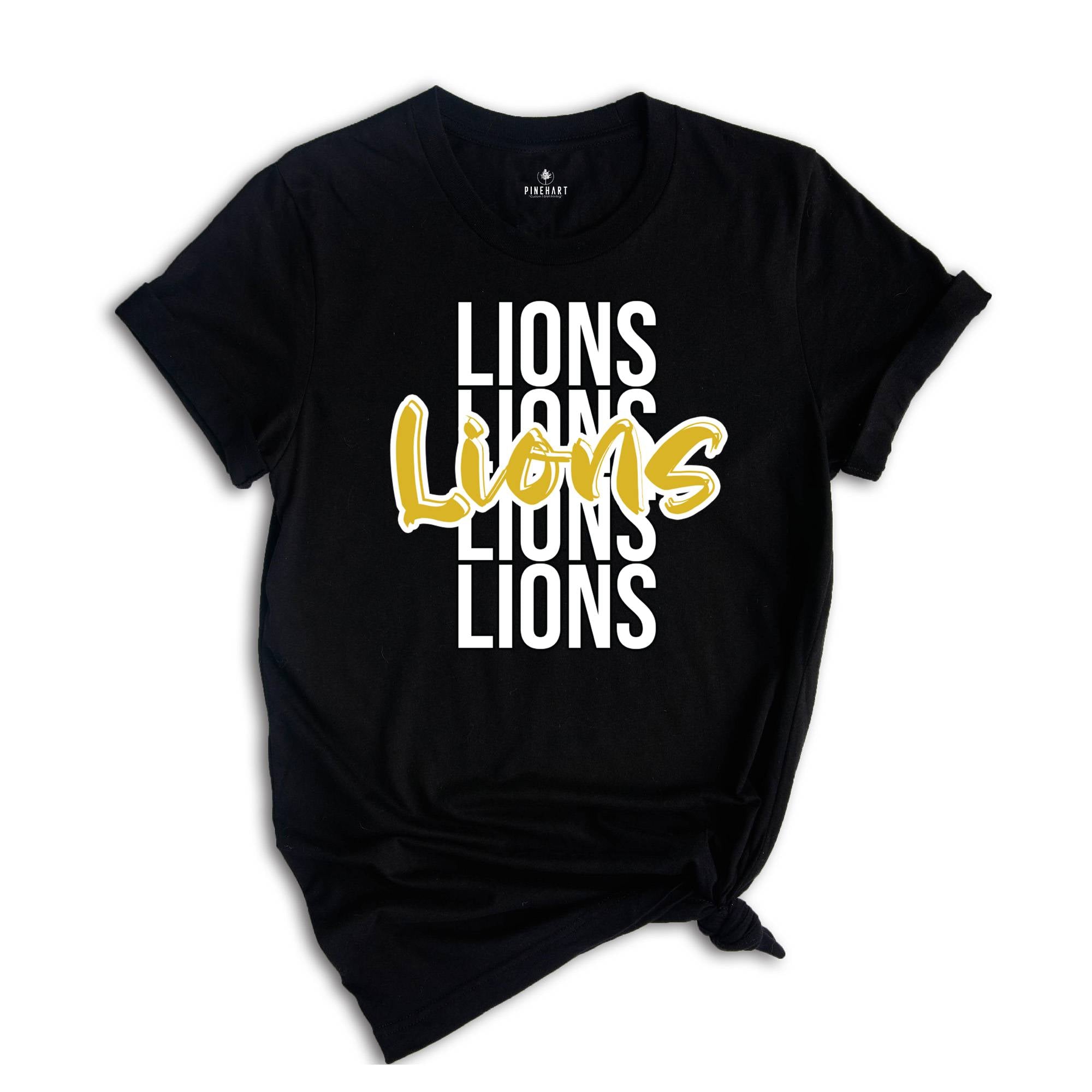 Team Mascot T-Shirt, Lions Team Shirt, Lions Football Shirt, Lions Fan Gift, Lions School Tee, Lions School Spirit