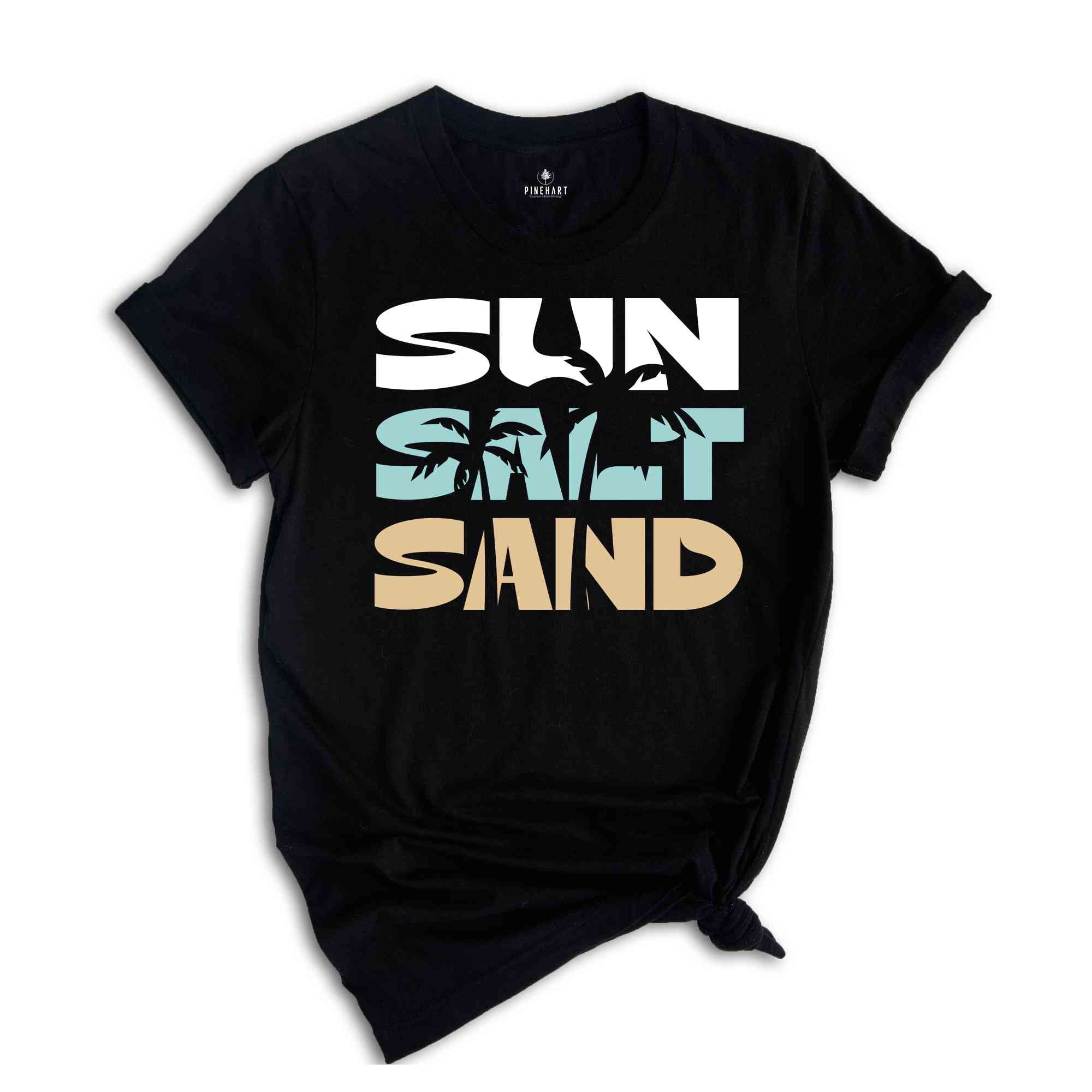 Sun Sand Salt T-Shirt, Vacation Shirt, Beach Shirt, Summer Vacation Tee, Palm Tree Summer Shirts, Vacation Matching Shirts