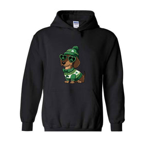 St Patrick's Day Dog Sweatshirt, Irish Hoodie, St Paddy's Day Hoodie, Patrick's Hoodie, Dog Mom Hoodie, Dachshund Dog Hoodie