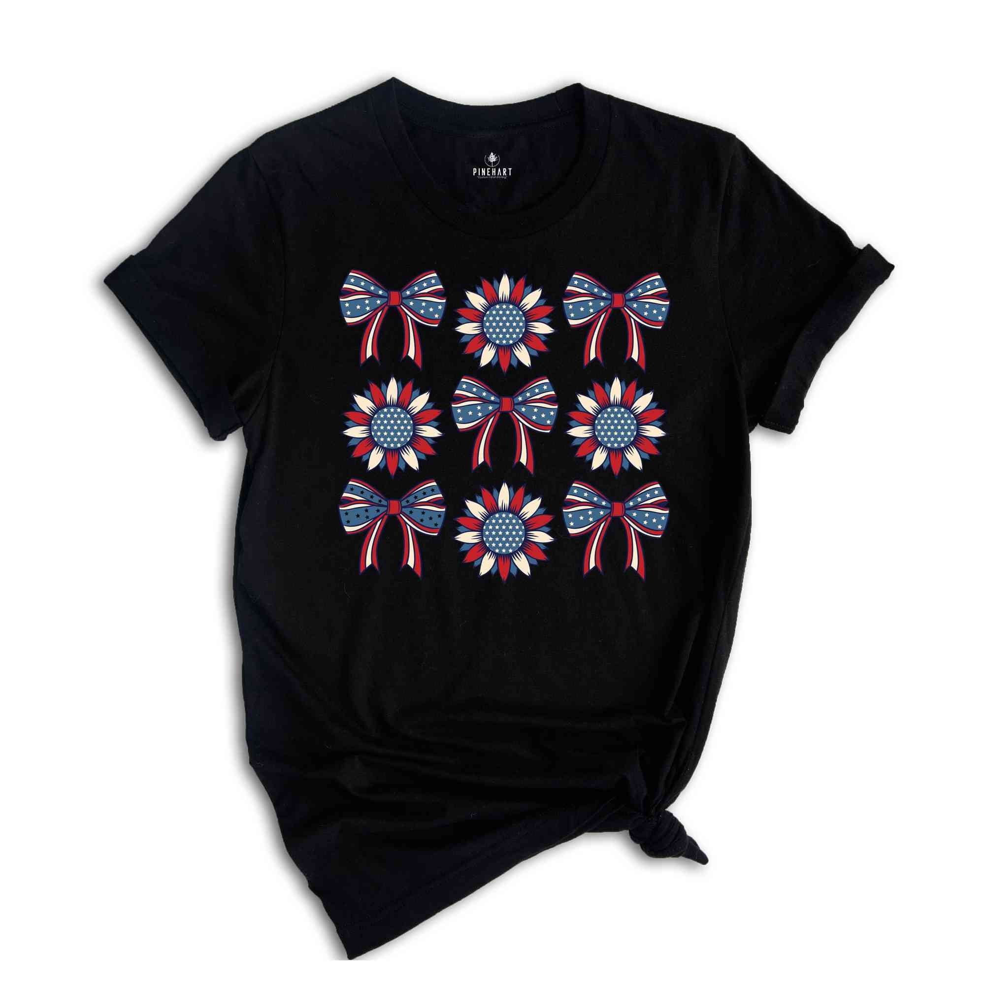 4th Of July Shirt, American Sunflower Shirt, America Shirt, USA Shirt, Red White And Blue, Independence Day Shirt, Patriotic Shirt