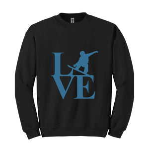 Live Snowboard Sweatshirt, Mountain Snowboarding Sweatshirt, Winter Sports Sweater, Snowboarding Gift