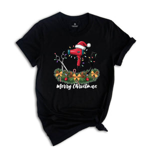 Merry Christmas Hair Stylist Shirt, Christmas Hair Stylist T-Shirt, Christmas Gift For Hair Stylist, Merry Christmas Shirt