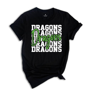 Team Mascot Shirt, Dragons Team Shirt, Dragons Team Spirit Shirt, Dragons Fan Shirt, Dragons School Shirt, Dragons School Spirit