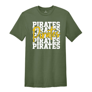 Team Mascot Shirt, Pirates Team Shirt, Pirates Football Shirt, Pirates Fan Shirt, Pirates School Shirt, Pirates School Spirit