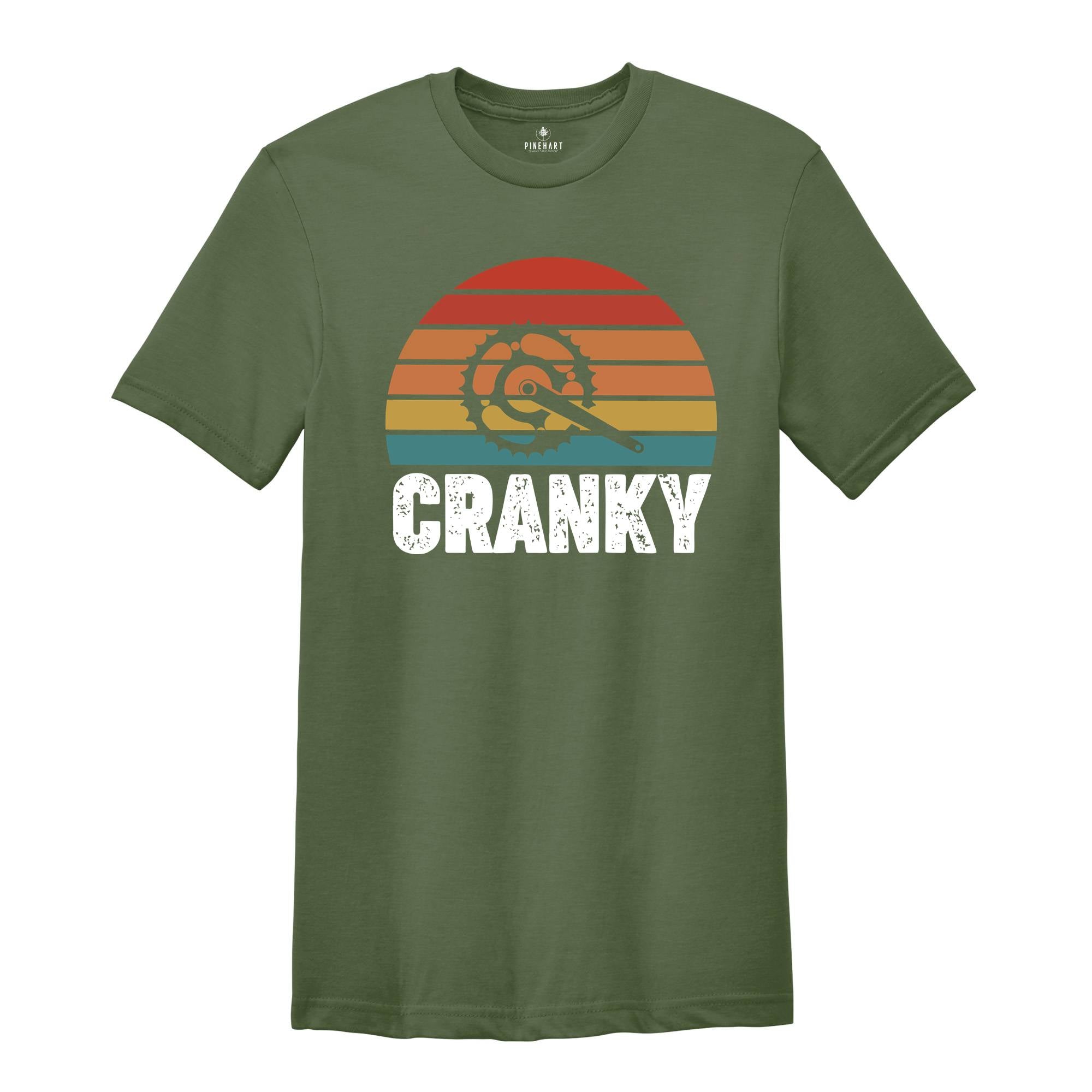 Cranky Shirt, Funny Biker Shirt, Biking Shirt, Retro Biker Tee, Gift for Biker, Humorous Cycling Tee, Outdoor Biking Tee, Funny Bicycle Tee