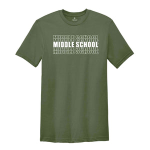 Middle School Tie Dye Shirt, School Shirt, Middle School, Colourful Shirt, Graduate Shirt, School Spirit Shirt, Teacher Shirt