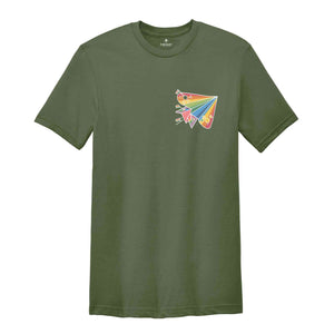 Pocket LGBT Shirt, Pride Paper Plane, LGBT Flag Shirt, Bisexual Shirt, LGBT Shirt Gift, Lesbian T-Shirt, Gay Pride Shirt