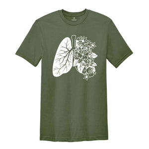 Anatomical Lung Shirt, Therapist Shirt, Floral Lungs Shirt, Respiratory Shirt, Nurse Shirt, Lung T-Shirt, Breathe Shirt