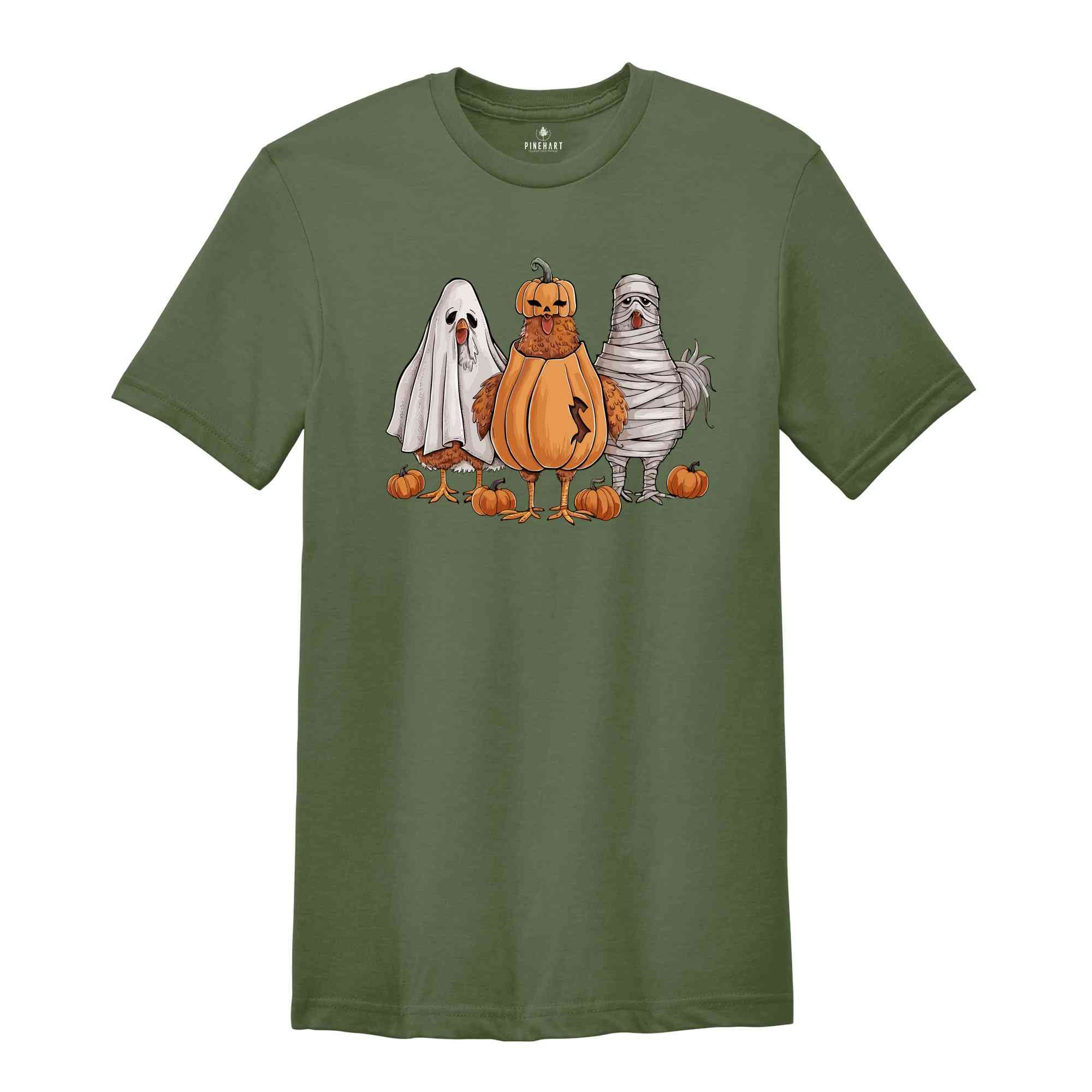 Halloween Chickers Shirt, Spooky Chickens Shirt, Halloween Chicken Shirt, Ghost Shirt, Haunted House Chickens Shirt