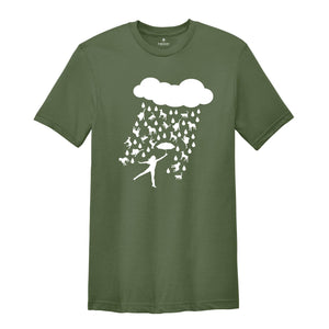 Raining Dogs And Cats Shirt, Pet Lover Tee, Animal Lover Shirt, Pet Owner Gift, Cute Cat Dog Rain Apparel, Funny Cat Mom Gift