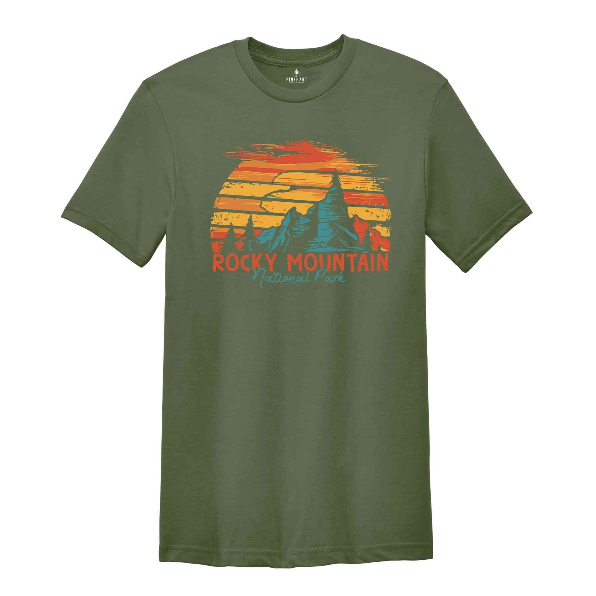 Retro Rocky Mountain National Park Shirt, Rocky Mountain T-Shirt, Adventurer Shirt, Adventure Lover Shirt, Nature Shirt, Mountain Shirt