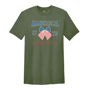 America Land Of The Free Shirt, Retro American Shirt, Memorial Day Shirt, Retro Shirt, Independence Day, 4th Of July Shirt, Patriotic Shirt