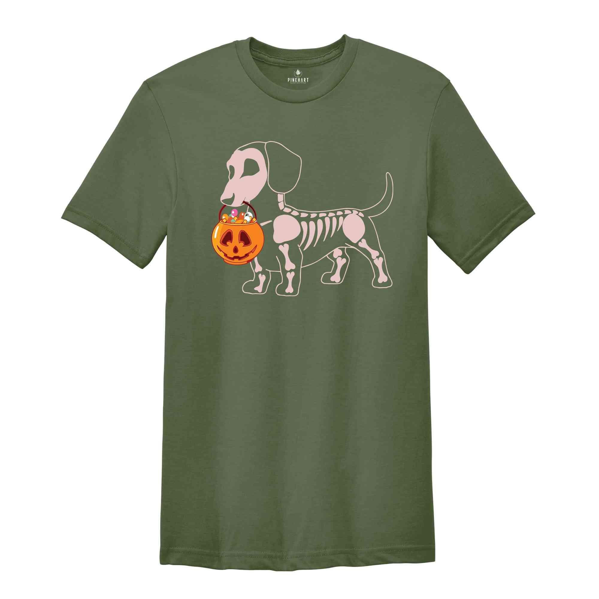 Skeleton Dog Shirt, Halloween Puppy Shirt, Ghost Halloween Shirt, Halloween Shirt, Dog Shirt, Ghost Shirt, Funny Halloween Tee, Fall Shirt