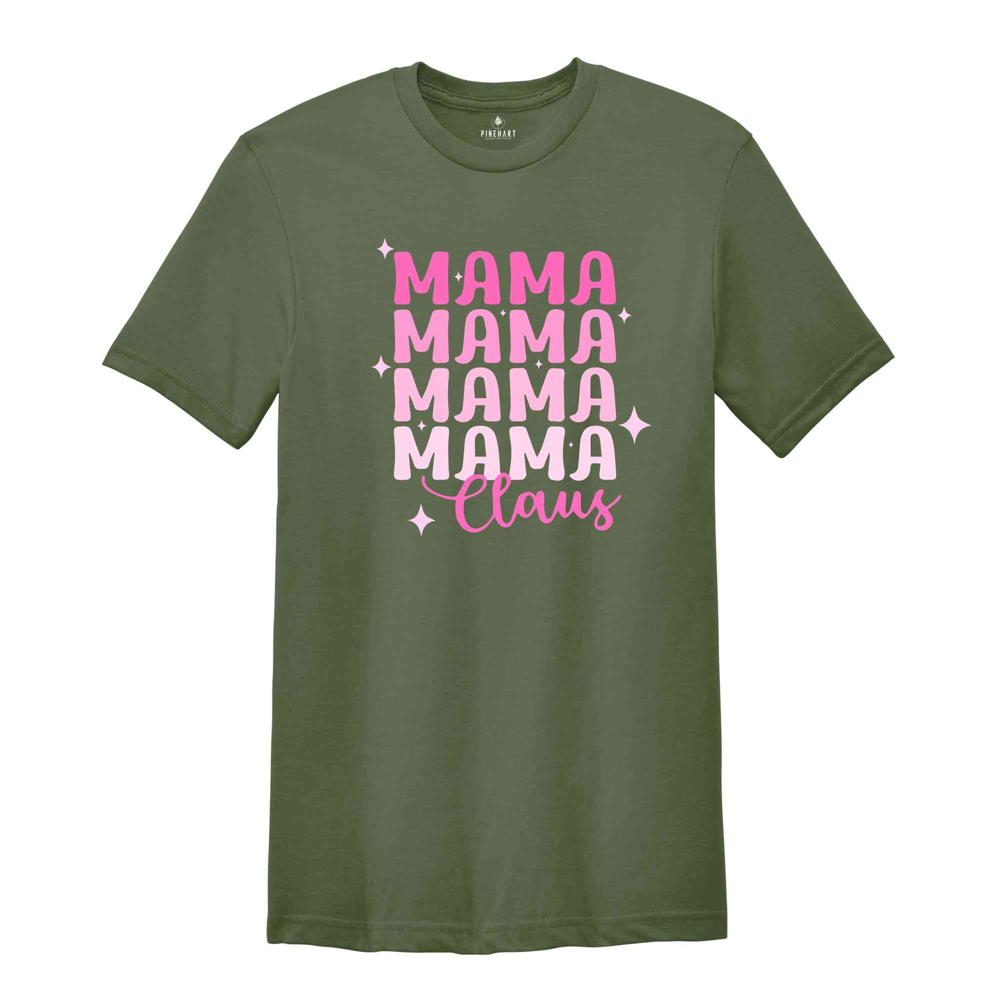 Mama Claus Shirt, Retro Christmas Shirt, Christmas Shirt, Christmas Gift, Mom Shirt, Pink Christmas, Pink Mama Shirt