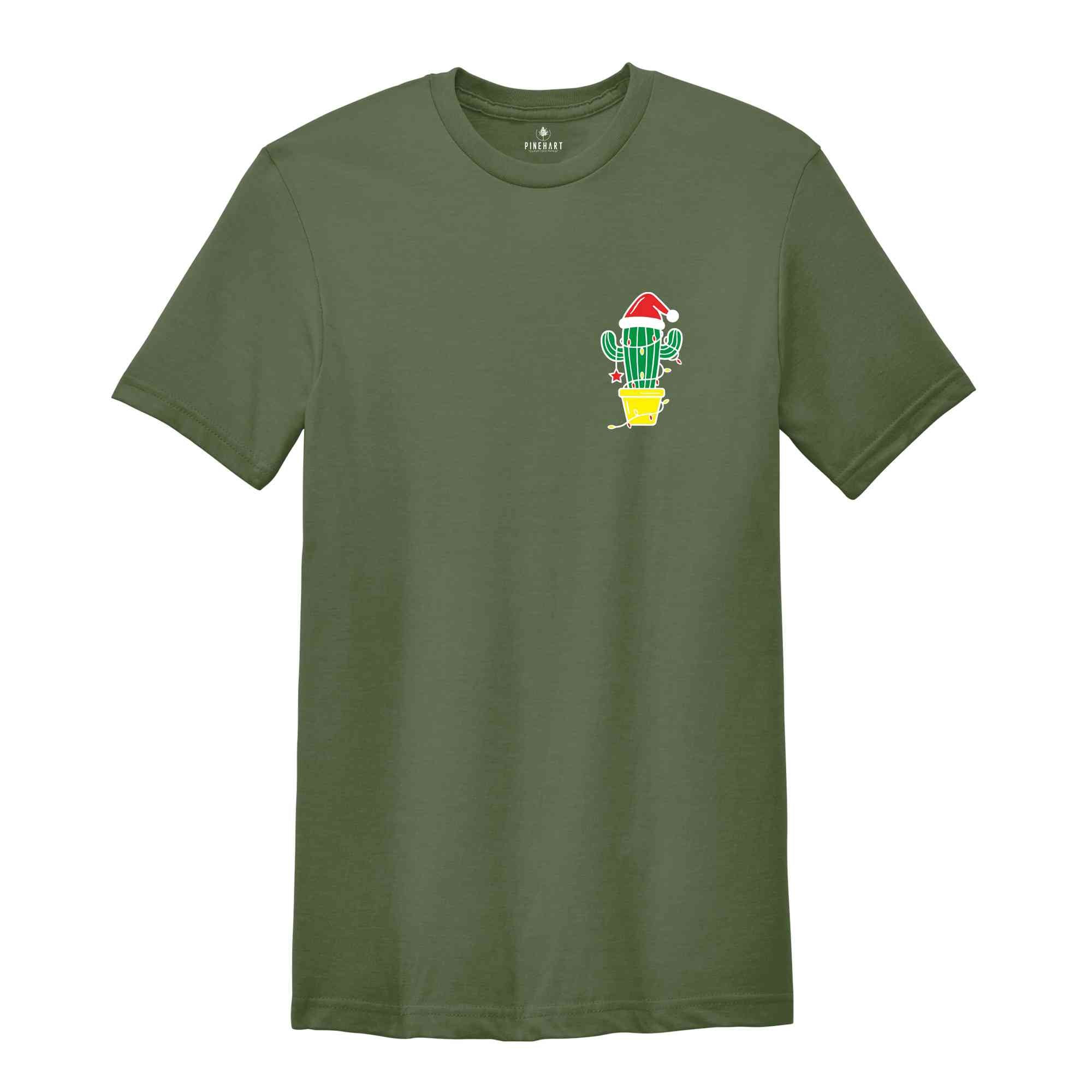 Cute Christmas Cactus Shirt, Funny Christmas Lights Tee, Cactus Christmas Tree Shirt, Christmas Gifts, Christmas Crew Shirt