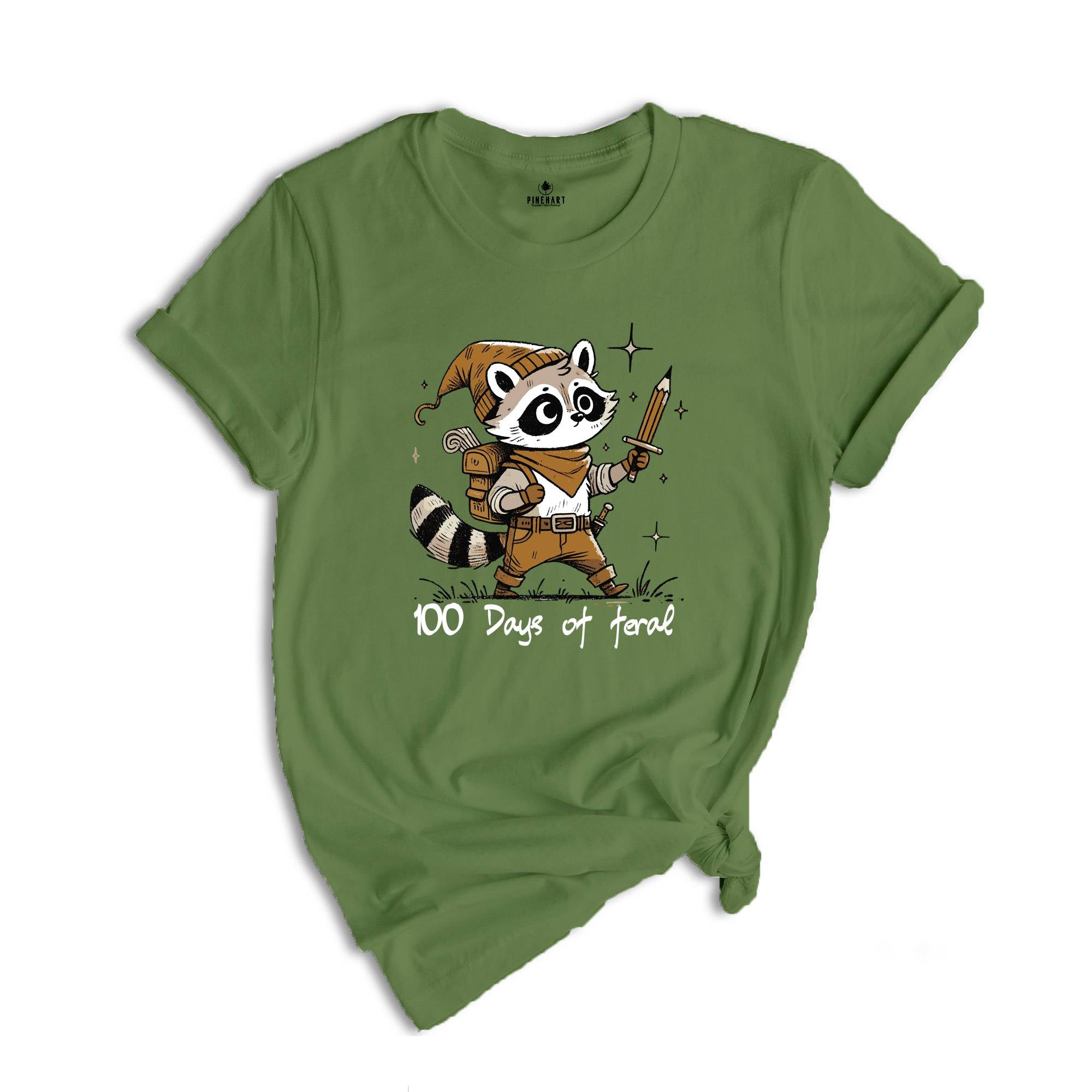 100 Days Of Feral Shirt, Raccoon Shirt, 100 Days Of School Shirt, 100 Days Shirt, Funny School Shirt, School Shirt, Feral Shirt