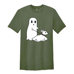 Halloween Ghost Dog Shirt, Dog Owner Ghost Tee, Funny Halloween Shirt, Ghost Dog Halloween Tee, Animal Lover Halloween Shirt, Funny Dog Tee