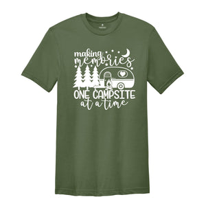 Making Memories One Campsite At A Time, Camping T Shirt, Funny Summer T Shirt, Happy Camper Shirt, Funny Camping Shirt, Camper T-Shirt