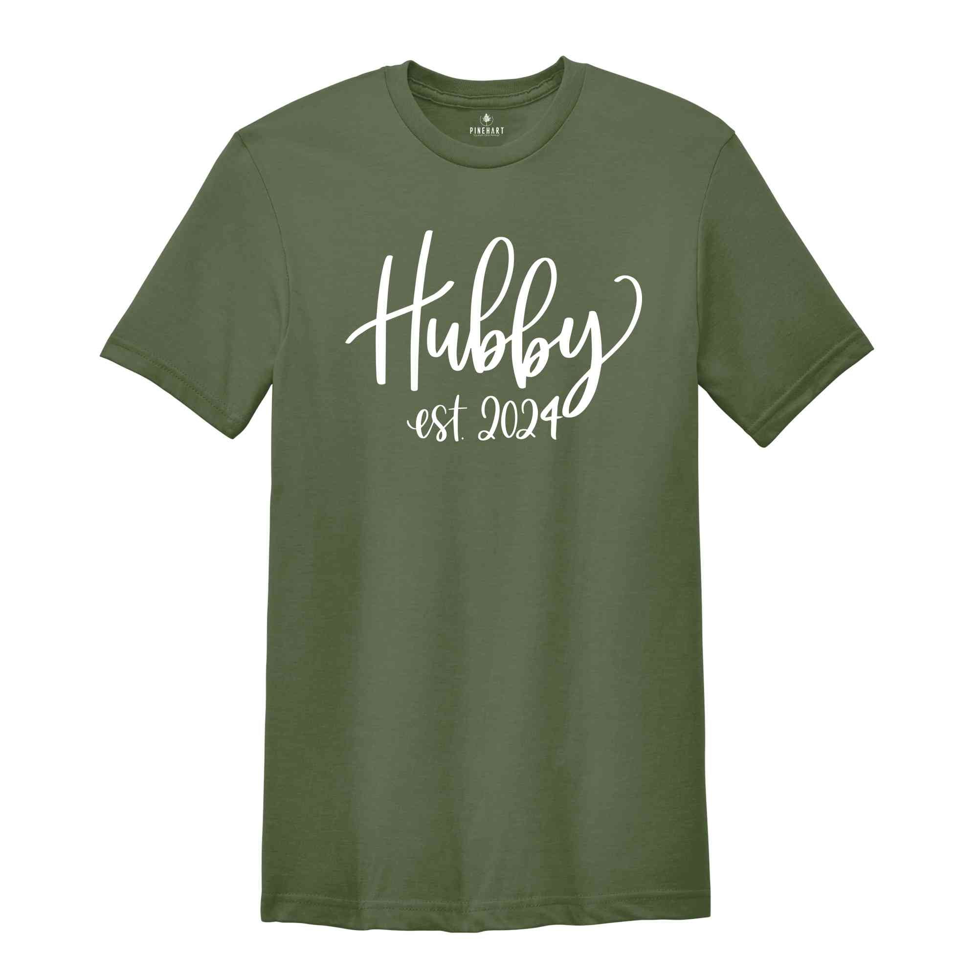 Hubby Est 2024 Shirt, Hubby T-Shirt For The Bride, Engagement Gift, Cute Shirt for Hubby, Cute Wedding Gift for Bride, Gift for Hubby