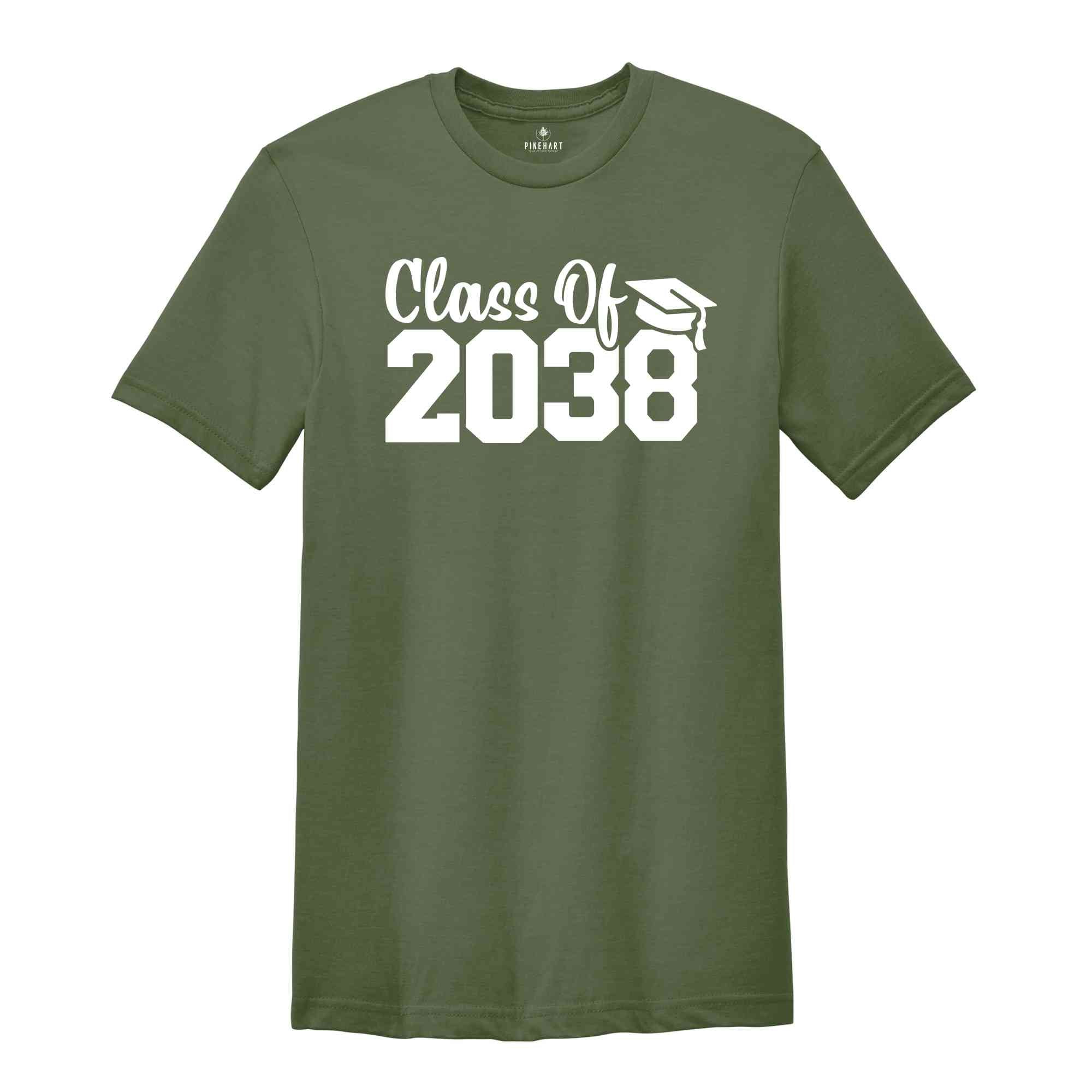 Class of 2038 Shirt, Teacher Shirts, First Day of School, Last Day of School, Graduation, Proud Parents Shirt, Gift for Senior, Gifts