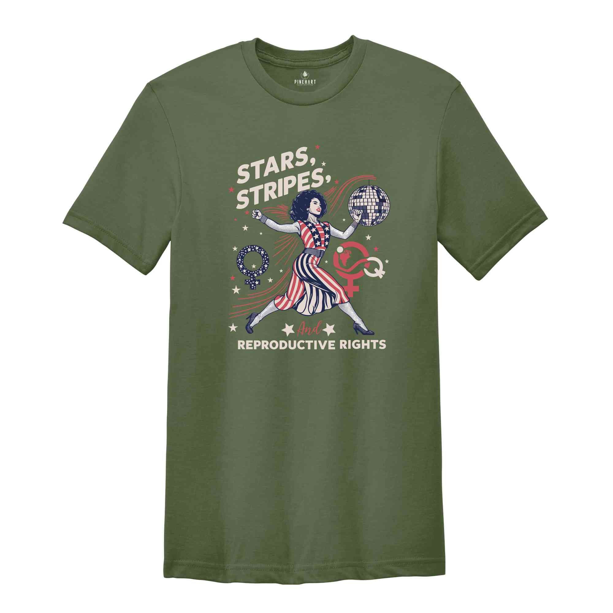 Stars stripes and reproductive rights Shirt, Roe v wade shirt, Election tshirts, Leftist Shirt, Feminist Shirt