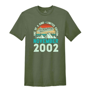 One Of A Kind Limited Edition Birthday 2002 Shirt, 22 Years Old Shirt, Birthday Party Shirt, Birthday Shirt, Family Birthday Party