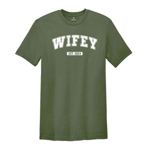 Matching Hubby And Wifey College Shirt, Wedding Gift For Couples, Matching Couple Shirt, Wifey Hubby Shirt, Wifey Hubby Matching Shirt