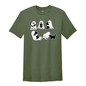 Ghost Dog Shirt, Dog Ghost Shirt, Cute Dog Lovers Shirt, Retro Ghost Halloween Shirt, Halloween Dog Shirt, Spooky Season Shirt, Ghost Shirt