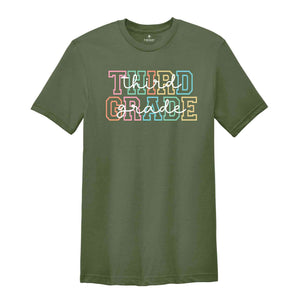 Third Grade Shirt, 3rd Grade Shirt, Third Grade Teacher Shirt, Grade Rainbow Shirt, Teacher Gift, Kids Third Grade Tee, Back To School