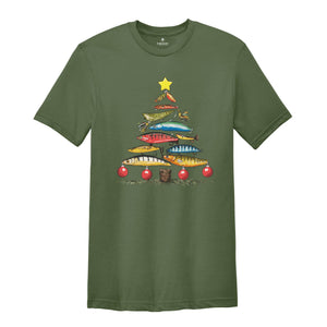 Merry Fishmas Shirt, Fisher Christmas Shirt, Christmas Shirt, Fish Christmas Tree Shirt, Christmas Tree Shirt, Christmas Gifts For Fisherman