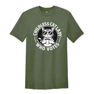 Childless Cat Lady Who Votes Shirt, 2024 Election shirt, Vote Shirt, Funny Democratic Gift, Funny Cat Shirt, Vote For Kamala Harris