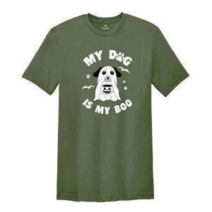 My Dog is My Boo Shirt, Cute Halloween Shirt, Spooky Dog Shirt, Spooky Pumpkin Tee, Ghost Dog Shirt, Dog Mom Shirt, Halloween Dog Tee