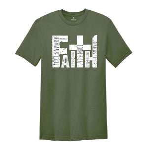 Faith Shirt, Faith Cross Shirt, Christian Gift, Love and Grace Shirt, Faith Cross, Vertical Cross, Jesus Faith Gift, Christian Shirts