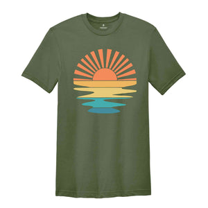 Sunset Rays Shirt, Sun Shirt, Sunshine Shirt, Sun Rays Shirt, Beachy Vibes Shirt, Trendy Summer Shirt, Sunset Shirt