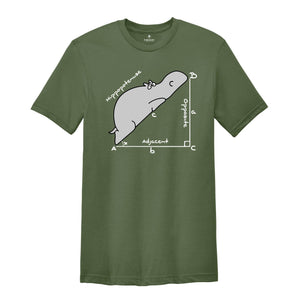 Funny Hippopotenuse Shirt, Geometry Teacher Gift, Funny Math T-Shirt, Teacher Shirt, Math Teacher Shirt, Hippopotamus Tee