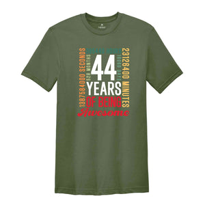 44 Years Of Being Awesome Shirt, 44 Years Shirt, 44th Birthday Shirt, Birthday Party Tee, Birthday Gift, Gen X Shirt, Adults Birthday Shirt