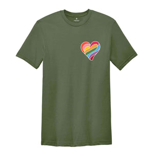 Pocket Lgbtq Heart Shirt, Pride Month Shirt, Pride Shirt, LGBTQ Shirt, Lgbtq Gift Shirt, Lesbian Shirt, Proud Mom Shirt, Lesbian Shirt