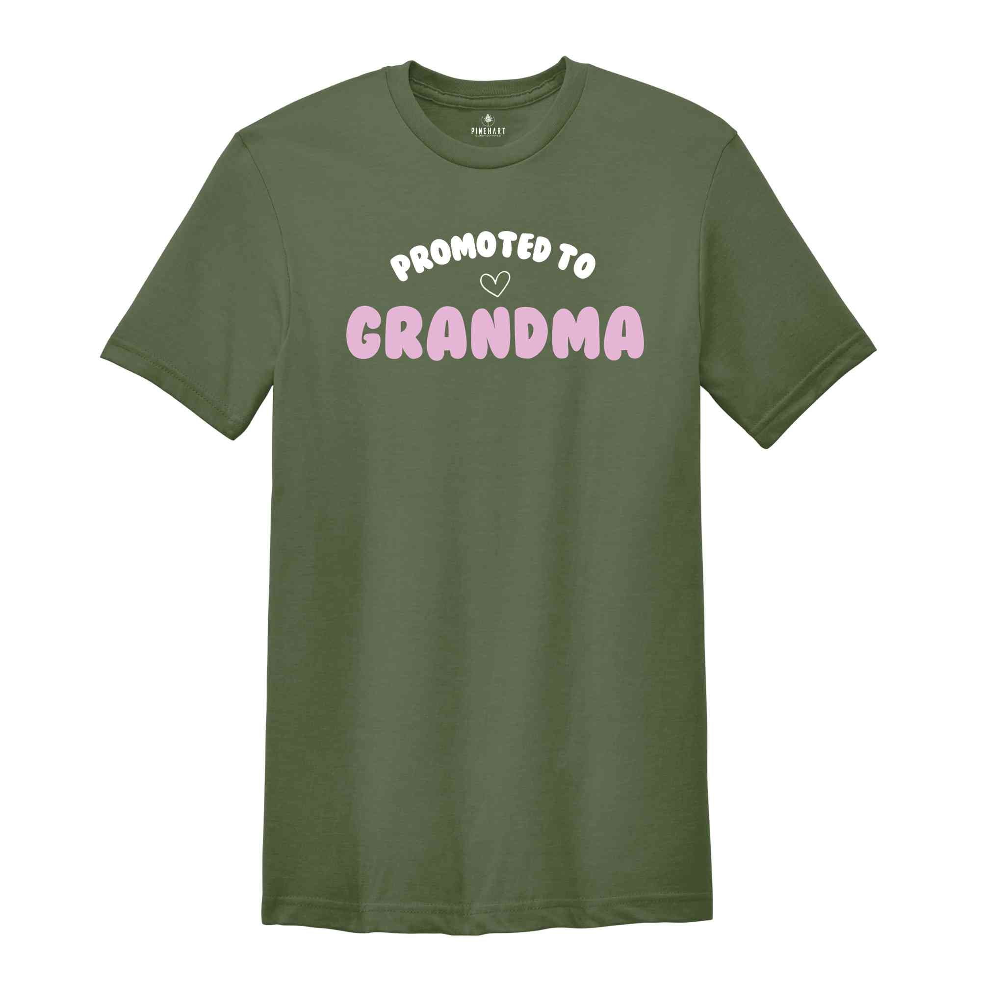 Promoted to Grandma TShirt, First Time Grandma Gift, Grandma To Be Shirt, Baby Announcement Tee, Cute Grandma Shirt, Gift For New Grandma