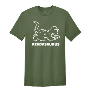 Readasaurus Shirt, Reading Book Shirt, Gift For Bookworms, Booksellers Gift, Gift For Teachers, Readers T-Shirt, Learn to Read Tee