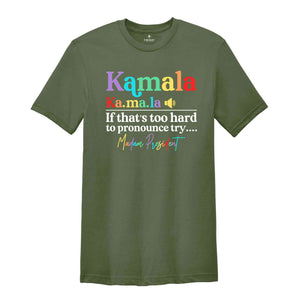 Madam President Shirt, Kamala Harris Shirt, Kamala 2024 Shirt, Political Shirt, Democrat Shirt, Harris For President, Kamala Shirt