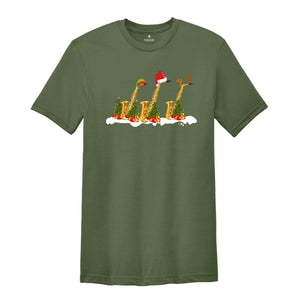 Saxophone Christmas Lights Shirt, Saxophone T-Shirt, Christmas Saxophone Tee, Musician Shirt, Christmas Lights Shirt