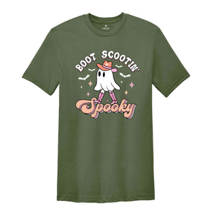 Boot Scootin' Spooky Shirt, Western Halloween Shirt, Spooky Season Shirt, Halloween Shirt, Funny Halloween Tee, Boo Shirt, Cowboy Ghost Tee