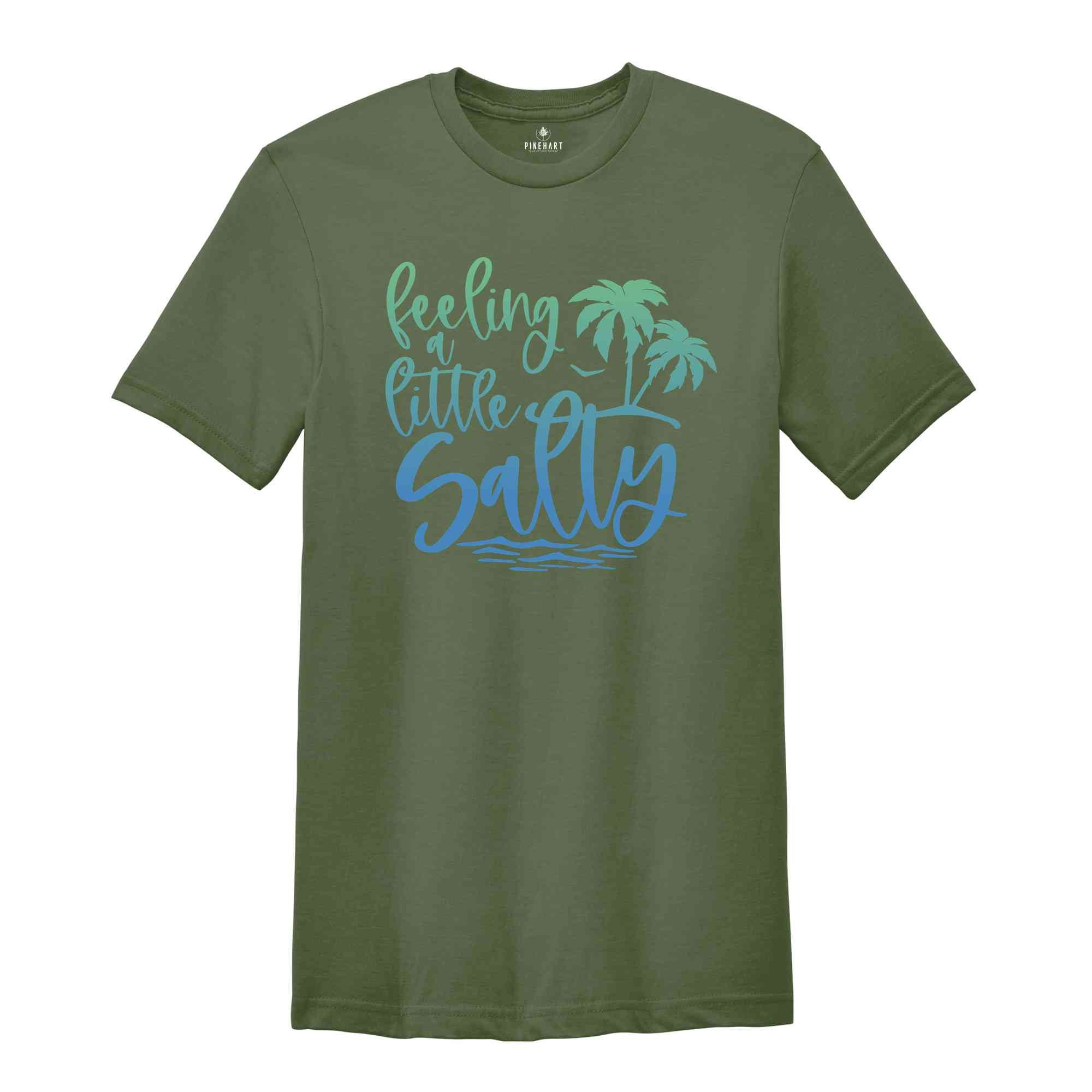 Feeling Little Salty Shirt, Beach Life Shirt, Super Fun Feeling A Little Salty Beach Shirt, Retro Summer Shirt, Retro Palm Shirt