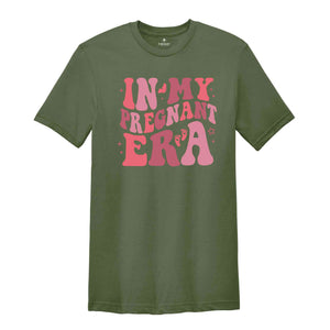 In My Pregnant Era Shirt, New Pregnancy Reveal Shirt, Mother’s Day Shirt, Baby Announcement Shirt, Baby Shower Shirt, New Mom Shirt