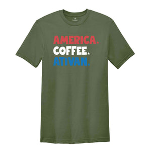 America Coffee Ativan Shirt, Funny 4th Of July Shirt, Nurse Shirt, Independence Day Shirt, Republican Shirt, 4th Of July Nurse Shirt