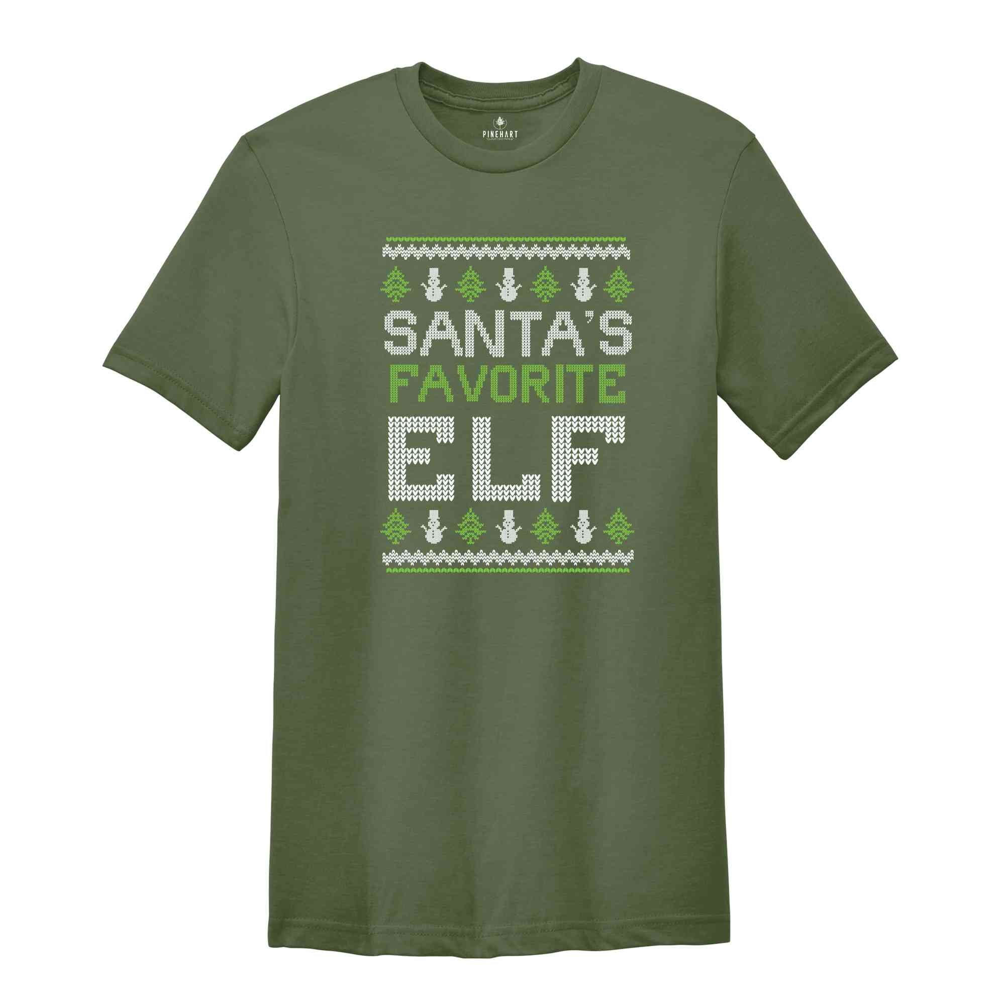 Santa's Favorite Elf Shirt, Cute Christmas Shirt, Christmas Party Shirt, Holiday Shirt, New Year Shirt, Santa Shirt, Christmas Gift