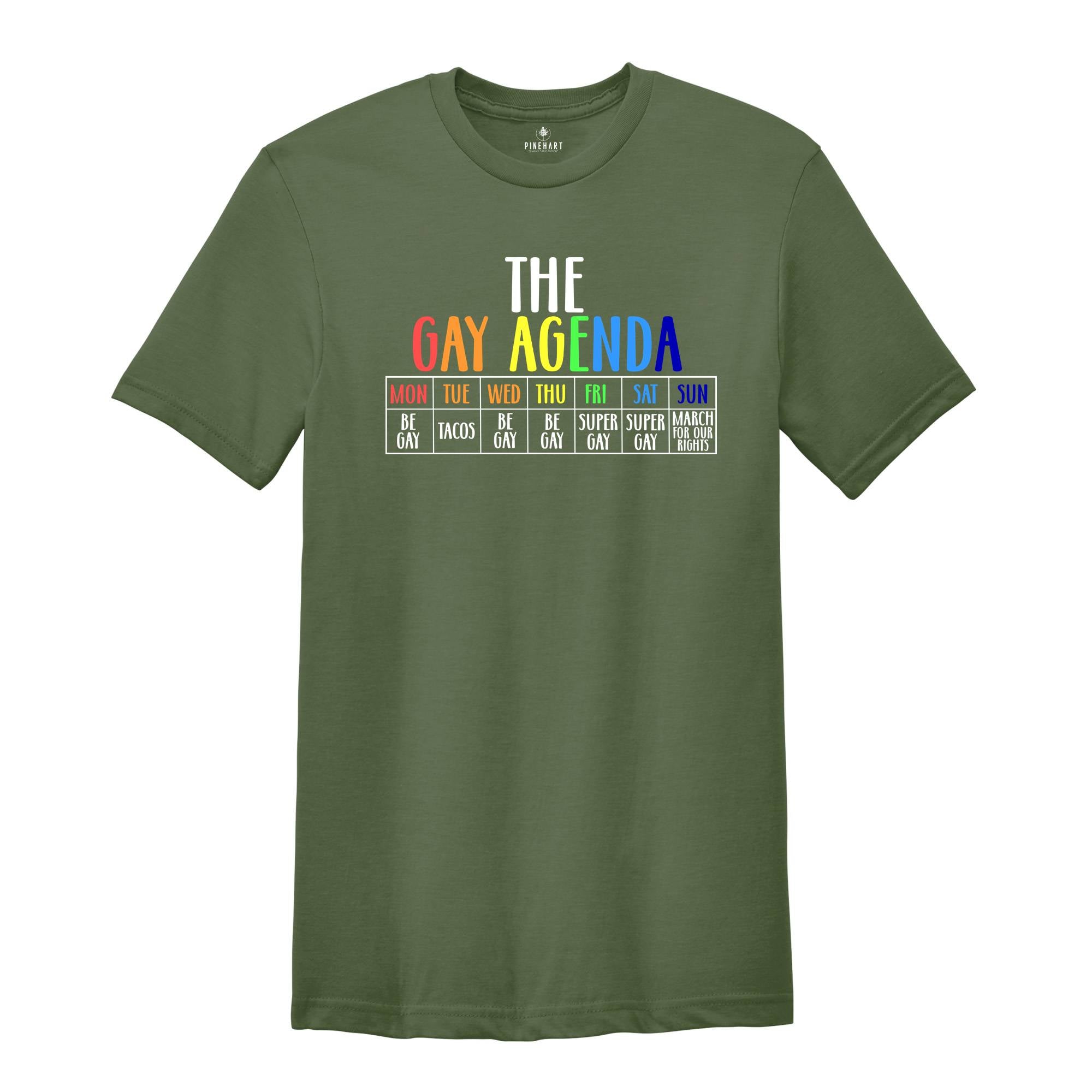 The Gay Agenda Shirt, Funny LGBT Shirt, Pride Rainbow Shirt, LGBTQ Shirt, Gift Gay Lesbian Shirt, LGBTQ+ Shirt