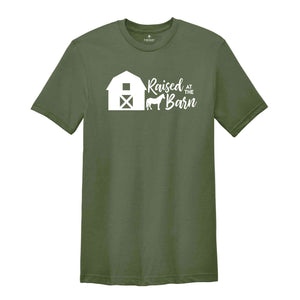 Raised At The Barn Shirt, Farmer's Funny Shirt, Combine Harvester Shirt, Wheat Harvest Shirt, Farming Shirt For Men, Tractor Shirt