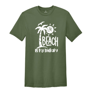 The Beach is My Therapy T-Shirt,Vacation Shirt, Summer TShirt, Funny Summer Shirt, Summer Vacation Shirt, Family Summer Shirt